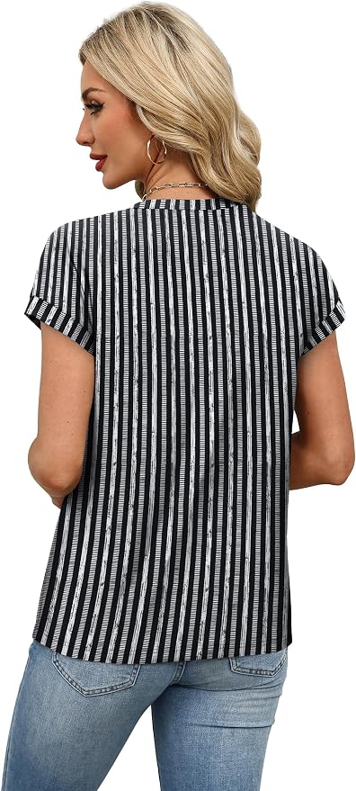 Alaroo Womens Summer Tops Short Sleeve Shirts Crew Neck Tshirt Cute Trendy Tunic Blouses (S-3XL)
