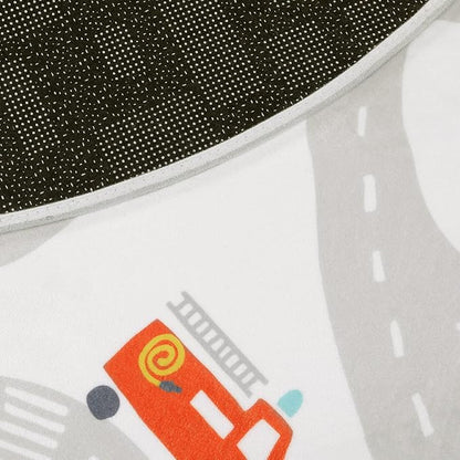 Road Traffic Kids Rug Children Playing with Cars Playmat 3x5 Ft, Washable Play Carpet for Kids Playroom, Non-Slip Have Fun Safe Baby Nursery Rug for Toddler Boy's Bedroom Game Room Grey
