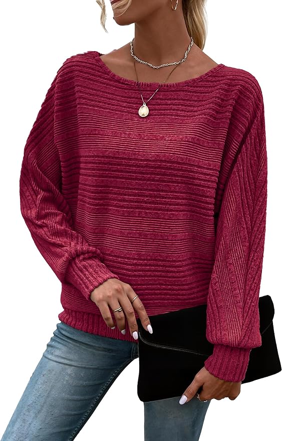 Womens Long Sleeve Shirts Crewneck Tunic Tops Pullover Sweaters Business Casual Blouses Fall Fashion 2026