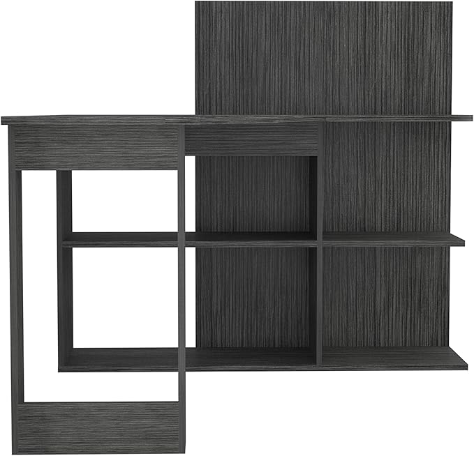 NicBex Kimberly-DW-00205-LWJ Home Office Desks, 51.7"x47.2"x43.3", Gray-1