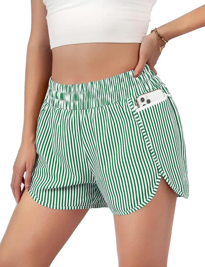 Blooming Jelly Women's Quick-Dry Running Shorts Workout Sport Layer Active Shorts with Pockets 1.75"