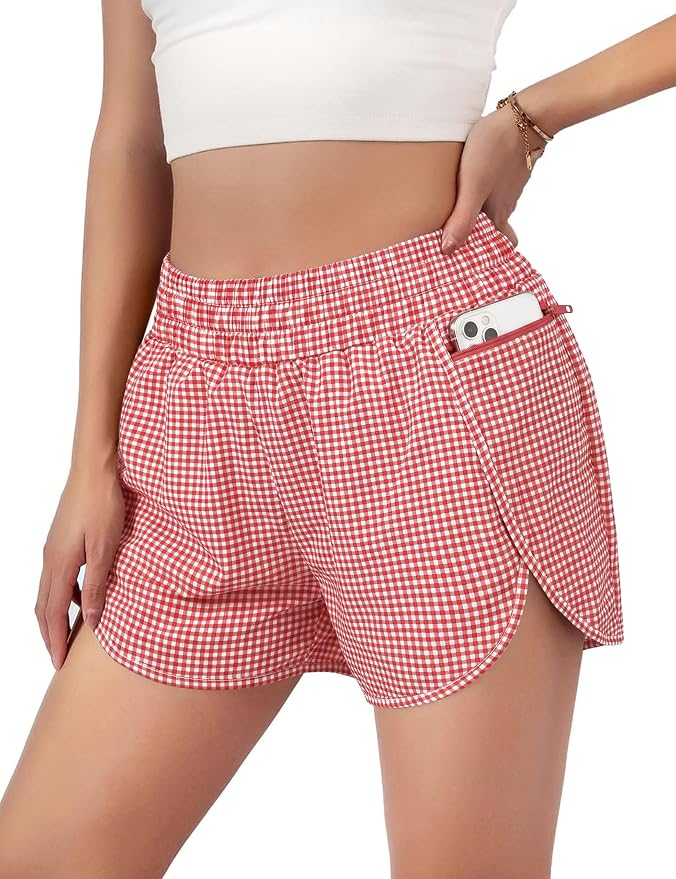 Blooming Jelly Women's Quick-Dry Running Shorts Workout Sport Layer Active Shorts with Pockets 1.75"
