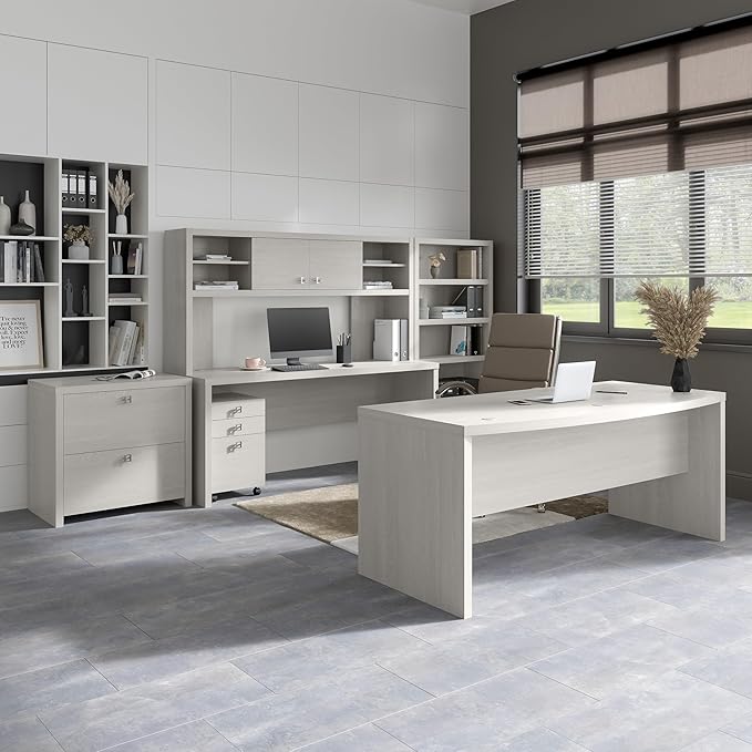 Bush Business Furniture Echo Computer Desk, 72W, Gray Sand