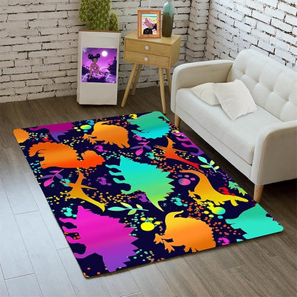 Cute Dinosaur Rug Dinosaur Area Rugs Cartoon Animal Patterns Carpets Dinosaur Bedroom Decor for Boys Kids Area Rug Dinosaur Rugs for Boys Bedroom Dinosaur Play Rug for Boys Bedroom,2'×3'