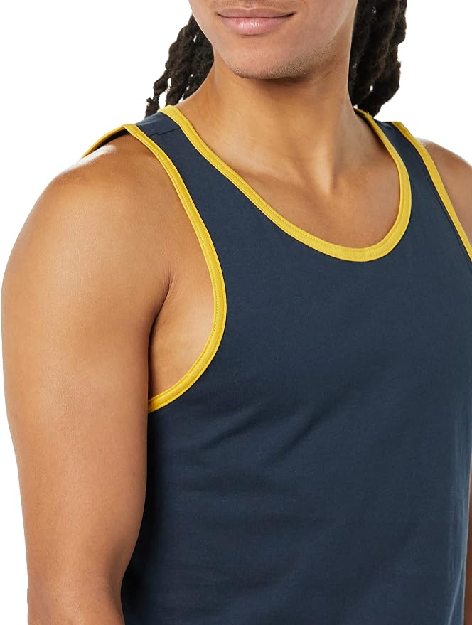 Amazon Essentials Men's Active Quick Dry Tech Stretch Moisture Wicking Lightweight Gym Tank Top