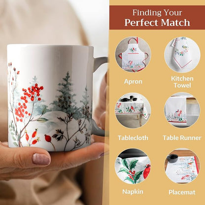 Maison d' Hermine Coffee Mug with Handles Tea Cups (12 Ounce, Pack of 1) | Fine Bone China Coffee Mugs for Hot Beverages Cappuccino Latte Home Restaurant Hotel Spring Summer -Morzine - Chamonix
