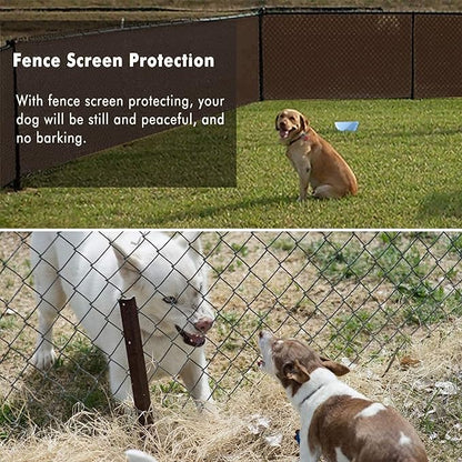 UPGRADE Privacy Fence Screen 4'x10' Brown Outdoor 90% Visibility Blockage 170 GSM Mesh Shade Cover Panels for Backyard,Balcony,Home Decoration with Zip Ties,Customized Avaliable