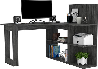 NicBex Kimberly-DW-00205-LWJ Home Office Desks, 51.7"x47.2"x43.3", Gray-1