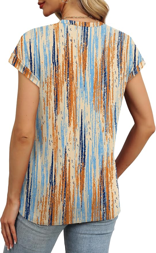 Alaroo Womens Summer Tops Short Sleeve Shirts Crew Neck Tshirt Cute Trendy Tunic Blouses (S-3XL)