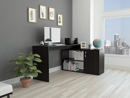 NicBex Kimberly-DW-00041-LWJ Home Office Desks, 45.86"x59.64"x30.11", Black