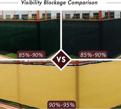 UPGRADE Privacy Fence Screen 5'x49' Sand Outdoor 90% Visibility Blockage 170 GSM Mesh Shade Cover Panels for Backyard,Balcony,Home Decoration with Zip Ties,Customized Avaliable