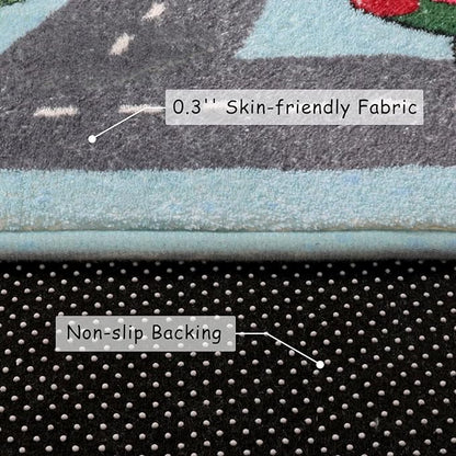 LIVEBOX Soft Kids Rug 4'x6' Carpet Play Mat for Baby Boys Girls, City Life Road Traffic Playroom Rug for Playing Cars Toys, Educational Nursery Rug for Children Bedroom Kids Room