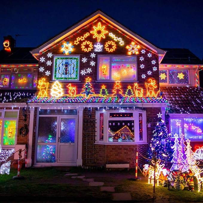 Connectable 200 LED Christmas Lights Indoor Outdoor with Timer, 66FT 13 Modes Multicolor String Lights Waterproof, Twinkle Fairy Lights Plug in Clear Wire for Christmas Tree, Bedroom, Classroom Decor