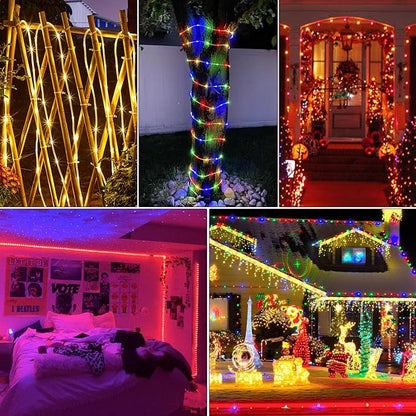 200Ft Rope Lights Outdoor, 18 Colors Changing 610 LED String Lights Plug in with Remote, IP68 Waterproof Twinkle Fairy Light Rope Lighting Indoor for Bedroom Patio Christmas Halloween Decor