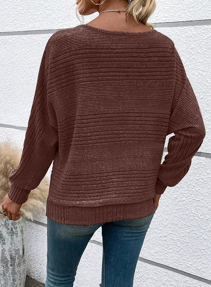 Womens Long Sleeve Shirts Crewneck Tunic Tops Pullover Sweaters Business Casual Blouses Fall Fashion 2026
