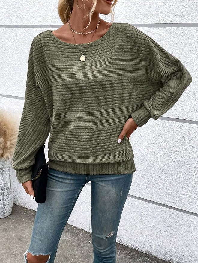 Womens Long Sleeve Shirts Crewneck Tunic Tops Pullover Sweaters Business Casual Blouses Fall Fashion 2026