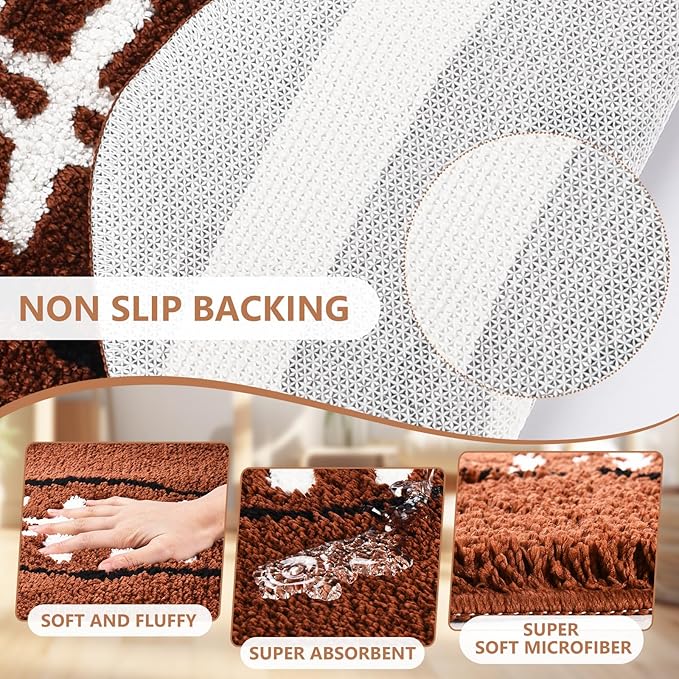 Cool Football Rug for men room decor-32"x 20" Non Slip kid Rug for Aesthetic bathroom & area rugs fun Decor Microfiber Fluffy Rug for y2k Room Decor-Cute Rug