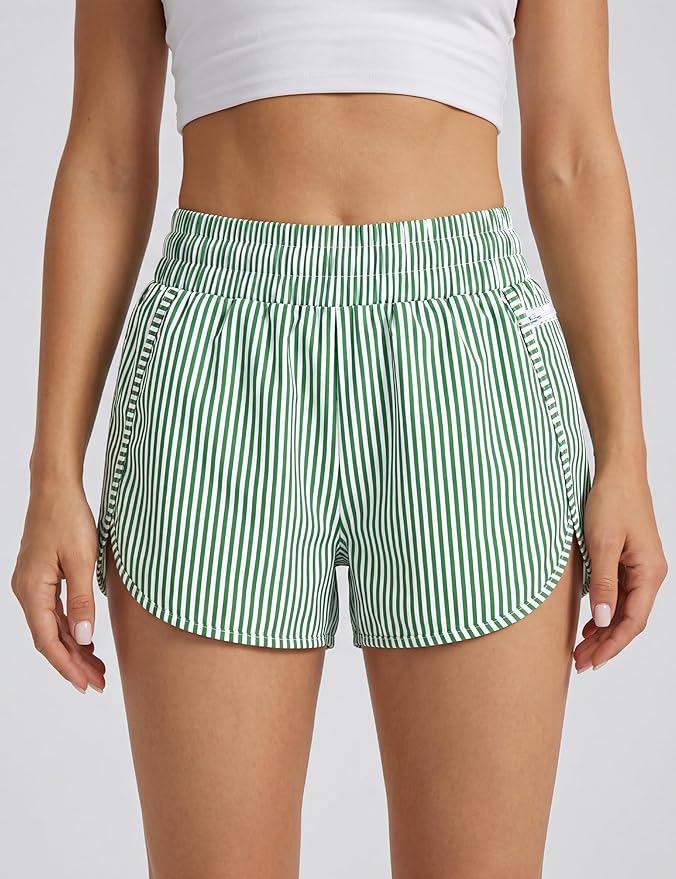 Blooming Jelly Women's Quick-Dry Running Shorts Workout Sport Layer Active Shorts with Pockets 1.75"