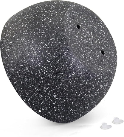 12 inch Large Hanging Planters for Indoor Outdoor Plants, 2 Pack Hanging Flower Pots with Drainage Holes and Chain for Garden Porch, Plastic Hanging Baskets for House Plants, Speckled Black