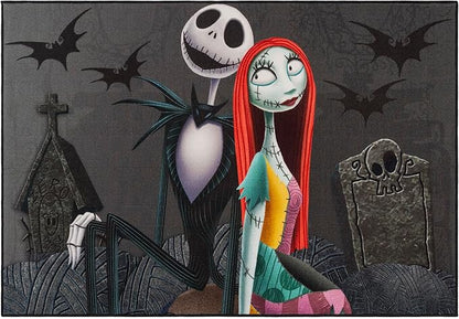 Gertmenian Disney Nightmare Before Christmas Jack & Sally Area Rug for Children & Teens | Kids Home Decor for Girls & Boys | 4x6 Large, Multi, 28600