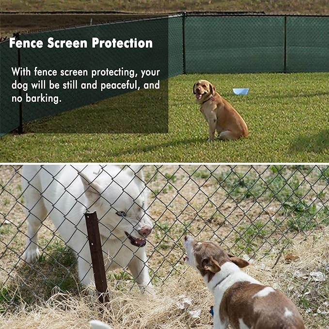 UPGRADE Privacy Fence Screen 5'x36' Dark Green Outdoor 90% Visibility Blockage 170 GSM Mesh Shade Cover Panels for Backyard,Balcony,Home Decoration with Zip Ties,Customized Avaliable