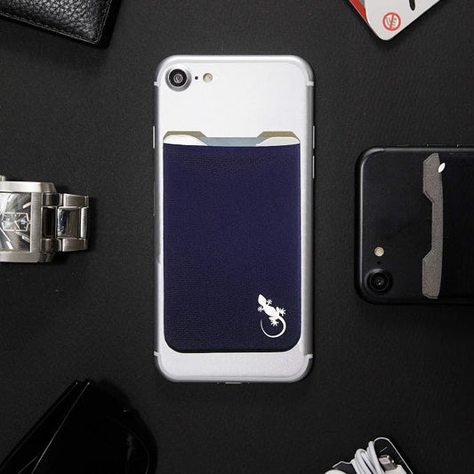 Phone Wallet - Adhesive Card Holder - Cell Phone Pouch - Stick on Lycra Pocket by Gecko - Carry Credit Cards and Cash