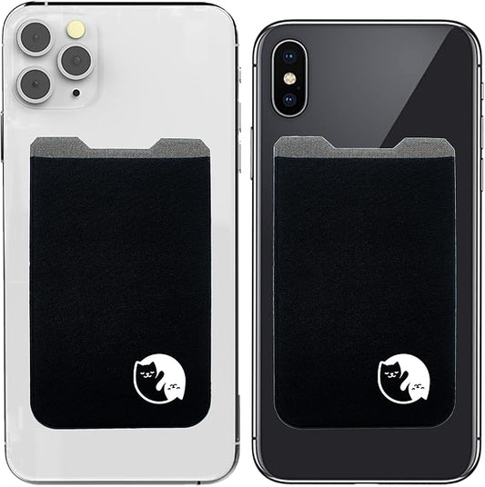 Phone Wallet - Adhesive Card Holder - Cell Phone Pouch - Stick on Lycra Pocket by Gecko - Carry Credit Cards and Cash