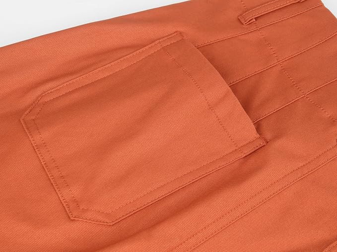 miduo Womens High Waisted Cropped Wide Leg Stretchy Straight Pants Trousers with Pockets