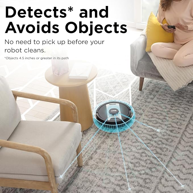 Shark IQ 2-in-1 Robot Vacuum and Mop with Row-by-Row Cleaning, Perfect for Pet Hair, Compatible with Alexa, No Self-Empty Base, Black/Bronze, RV2410WD