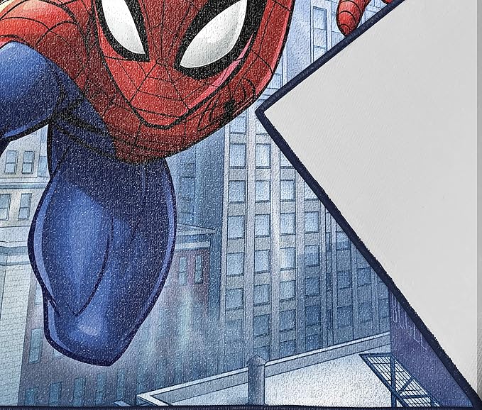 Jay Franco Marvel Spiderman Wall Crawler Room Rug - Large Area Rug Measures 4 x 5 Feet (Offical Marvel Product)
