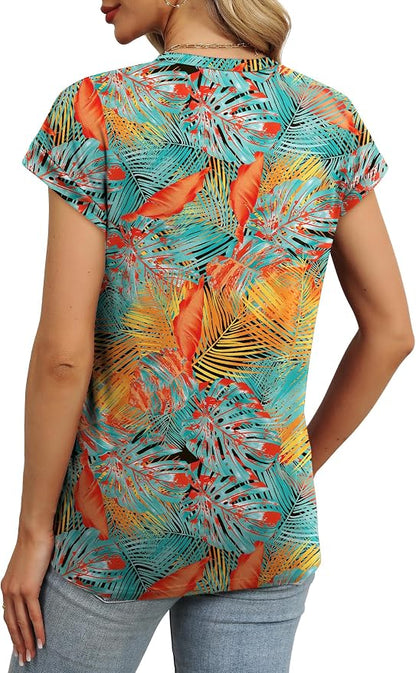 Alaroo Womens Summer Tops Short Sleeve Shirts Crew Neck Tshirt Cute Trendy Tunic Blouses (S-3XL)