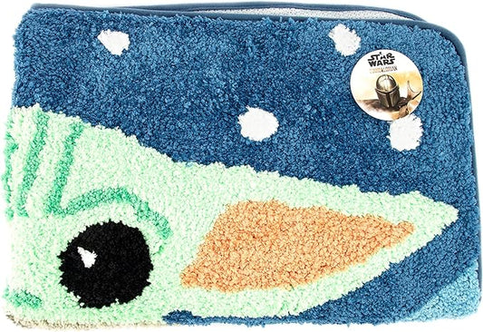 Jay Franco Star Wars The Mandalorian Blue Space Tufted Polyester Bath Rug, Kids Bath Features Baby Yoda Grogu (Official Star Wars Product)