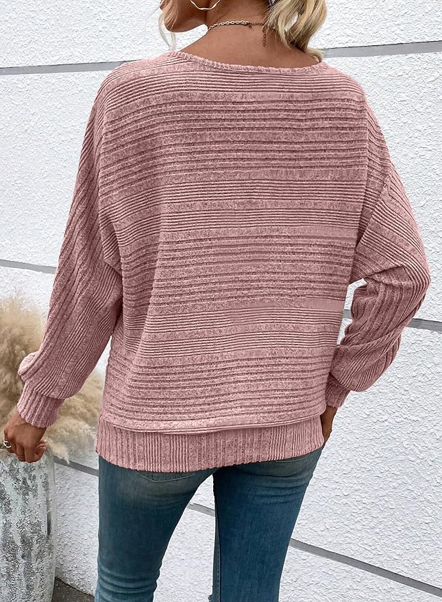 Womens Long Sleeve Shirts Crewneck Tunic Tops Pullover Sweaters Business Casual Blouses Fall Fashion 2026