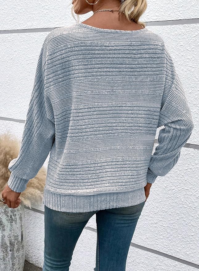 Womens Long Sleeve Shirts Crewneck Tunic Tops Pullover Sweaters Business Casual Blouses Fall Fashion 2026
