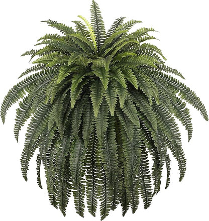 68" Artificial Ferns for Outdoor, UV Resistant Giant Faux Boston Fern Bush with 92 Fronds, Large Fake Plants Fade Resistant for Porch Patio Garden Home Decor