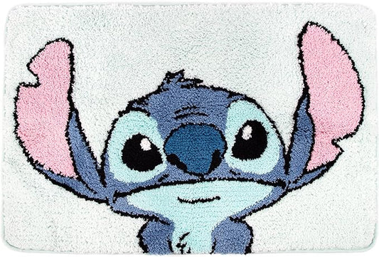 Jay Franco Disney Lilo & Stitch Floral Fun Tufted Polyester Bath Rug, Kids Bath (Official Disney Product)