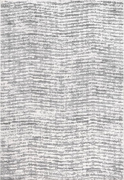 nuLOOM Avelina Abstract Stripes Machine Washable Ultra Thin Area Rug, 3' x 5', Light Grey