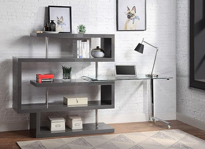 NicBex Kimberly-DW-00028-LWJ Home Office Desks, 55"x24"x54", Gray