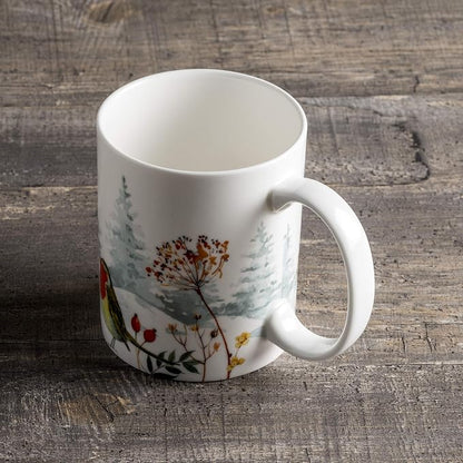 Maison d' Hermine Coffee Mug with Handles Tea Cups (12 Ounce, Pack of 1) | Fine Bone China Coffee Mugs for Hot Beverages Cappuccino Latte Home Restaurant Hotel Spring Summer -Morzine - Chamonix