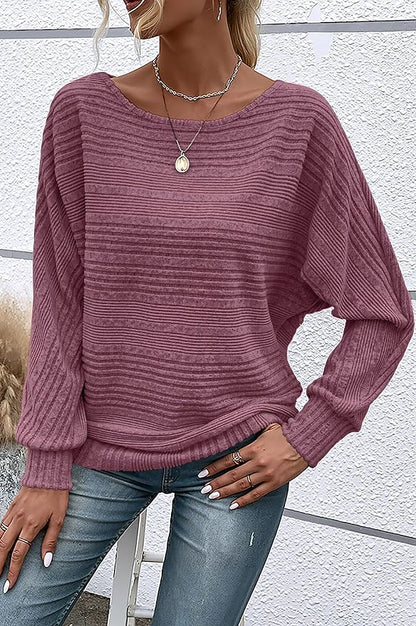Womens Long Sleeve Shirts Crewneck Tunic Tops Pullover Sweaters Business Casual Blouses Fall Fashion 2026