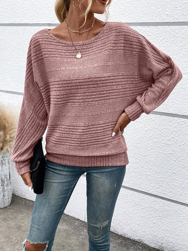 Womens Long Sleeve Shirts Crewneck Tunic Tops Pullover Sweaters Business Casual Blouses Fall Fashion 2026