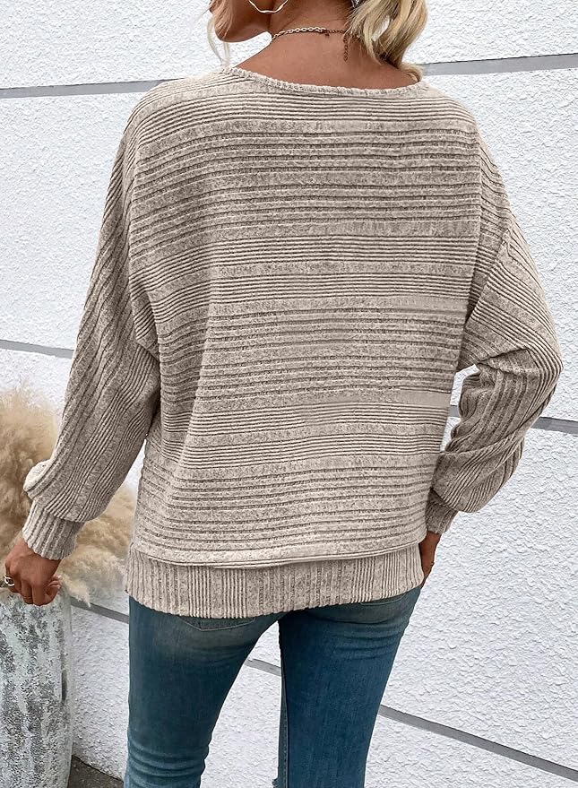 Womens Long Sleeve Shirts Crewneck Tunic Tops Pullover Sweaters Business Casual Blouses Fall Fashion 2026