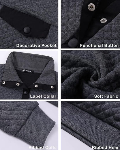 BTFBM Women Fashion Quilted Pattern Lightweight Zipper Long Sleeve Plain Casual Ladies Sweatshirts Pullovers Shirts Tops