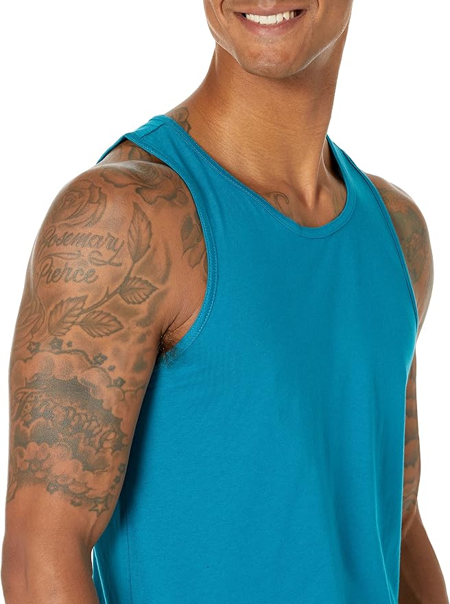 Amazon Essentials Men's Active Quick Dry Tech Stretch Moisture Wicking Lightweight Gym Tank Top