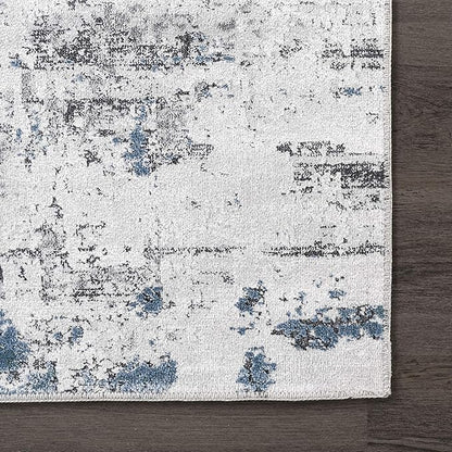 nuLOOM Dali Abstract Machine Washable Runner Rug, 2' 6" x 8', Grey