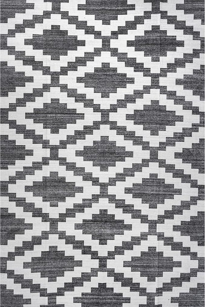 nuLOOM Tamera Modern Diamonds Machine Washable Ultra Thin Area Rug, 4' x 6', Grey