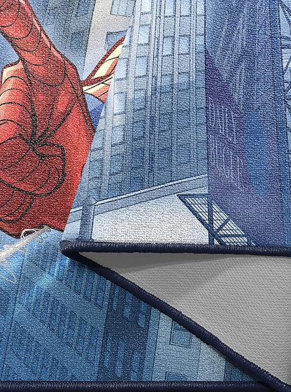 Jay Franco Marvel Spiderman Wall Crawler Room Rug - Large Area Rug Measures 4 x 5 Feet (Offical Marvel Product)