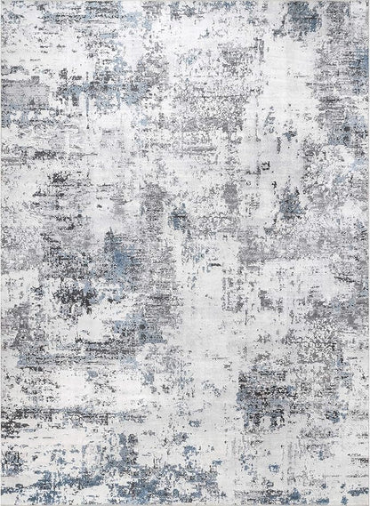 nuLOOM Dali Abstract Machine Washable Runner Rug, 2' 6" x 8', Grey